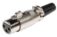 Valueline xlr-3fcl connector xlr 3-pin female metaal zilver - thumbnail