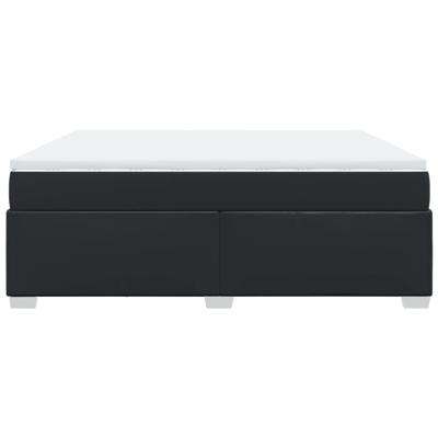 Boxspring met matras kunstleer zwart 180x200 cm - thumbnail