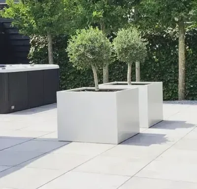 GLM plantenbak Casablanca met bodem Wit 60x60x60cm GLM plantenbak Casablanca met bodem Wit 60x60x60cm