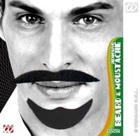 Baard en snor zwart Arabier - thumbnail