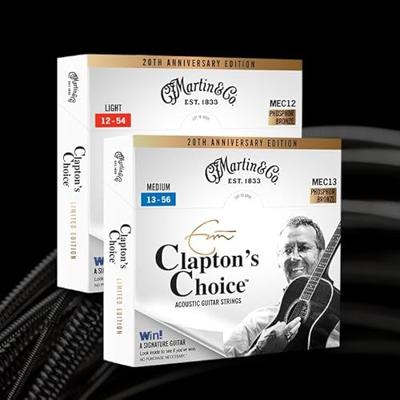 Martin Strings MEC12 Clapton's Choice Phosphor Bronze Light 20th Anniversary Edition 12-54 snarenset voor westerngitaar Martin Strings MEC12 Clapton's Choice Phosphor Bronze Light 20th Anniversary Edition 12-54 snarenset voor westerngitaar