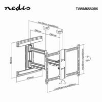 Nedis Draai- en Kantelbare TV-Muurbeugel | 37-80 " | Zwart | 1 stuks - TVWM6550BK TVWM6550BK - thumbnail