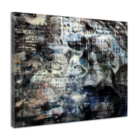 Schilderij - Abstract met mystieke symbolen, premium print, wanddecoratie - thumbnail