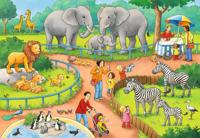Ravensburger Puzzel Dag in de Dierentuin 2x24 Stukjes - thumbnail