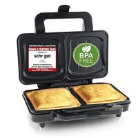 EMERIO ST-109562 Sandwich toaster RVS, Zwart - thumbnail