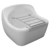 Plieger Uitstortgootsteen Venlo Keramiek Met Stootrand 44.5x34.5 cm Wit - thumbnail