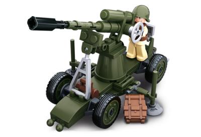 Sluban WWII - Air Defence Cannon bouwstenen set (M38-B0678C)