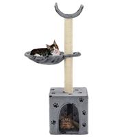VidaXL Kattenkrabpaal met sisal krabpalen 105 cm pootafdrukken grijs - thumbnail