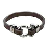 Monomen Men's Premium Genuine Nappa Leather Bracelet MM10826SO - thumbnail