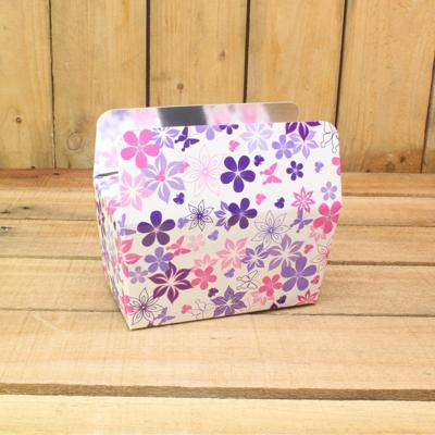 Bonbon doosjes - Chocolade doosje - Flower fantasy paars LAAG - 12 stuks