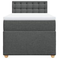 Boxspring met matras stof donkergrijs 90x190 cm - thumbnail