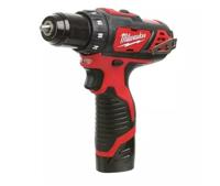 Milwaukee M12 BDD-201C 12V Subcompact Boormachine | 1x 2,0 Ah Accu + lader, in doos - 4933479439 - thumbnail