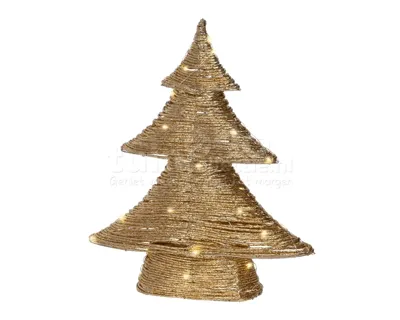 Kerstboom Papier 30 LED 40cm Goud