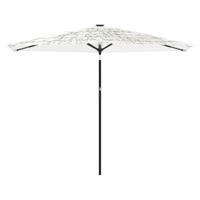 Parasol met stalen paal 288x288x225 cm wit - thumbnail