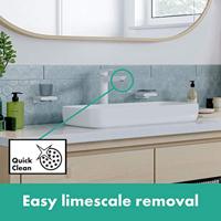 Hansgrohe Wastafelmengkraan Talis E 240 Eengreeps met Trekwaste Mat Wit - thumbnail