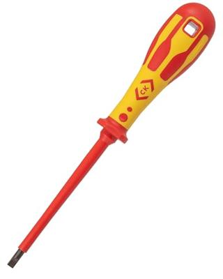 VDE Platte schroevendraaier C.K Dextro VDE T49144-055 Kopbreedte: 5.5 mm Koplengte: 125 mm VDE Platte schroevendraaier C.K Dextro VDE T49144-055 Kopbreedte: 5.5 mm Koplengte: 125 mm