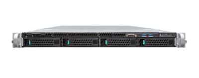 Intel R1304WT2GSR server barebone Intel® C612 LGA 2011-v3 Rack (1U) Zwart Metallic