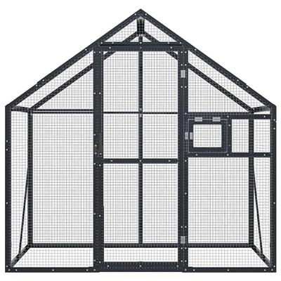 VidaXL Volière 179x100x185 m aluminium antracietkleurig VidaXL Volière 179x100x185 m aluminium antracietkleurig