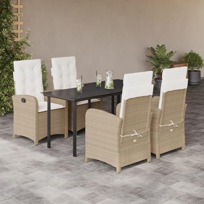 5-delige Tuinset met kussens poly rattan beige 5-delige Tuinset met kussens poly rattan beige