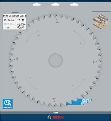 Bosch Accessories Construct Wood 2608640693 Hardmetaal-cirkelzaagblad 400 x 30 x 3.5 mm Aantal tanden: 28 1 stuk(s)