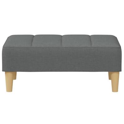 Voetenbank 77x55x31 cm stof donkergrijs Voetenbank 77x55x31 cm stof donkergrijs