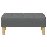 Voetenbank 77x55x31 cm stof donkergrijs - thumbnail