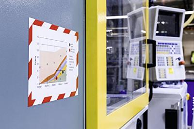 Durable Duraframe Magnetic Security ft A4, rood/wit, 5 stuks