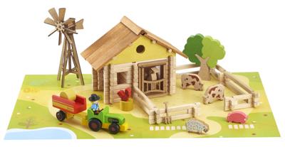Mijn houten boerderij - Bouwspel - JEUJURA - 145 stukjes