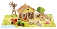 Mijn houten boerderij - Bouwspel - JEUJURA - 145 stukjes - thumbnail