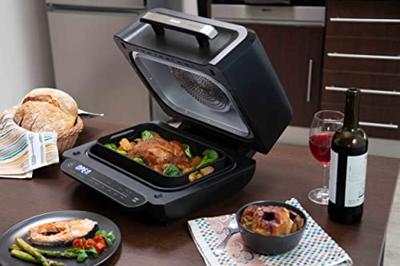 SOGO Human Technology Tafelgrill 4 l 1700 W max. Oververhittingsbeveiliging, Timerfunctie, Traploze temperatuurregeling, BPA-vrij Zwart, RVS SOGO Human Technology Tafelgrill 4 l 1700 W max. Oververhittingsbeveiliging, Timerfunctie, Traploze temperatuurregeling, BPA-vrij Zwart, RVS