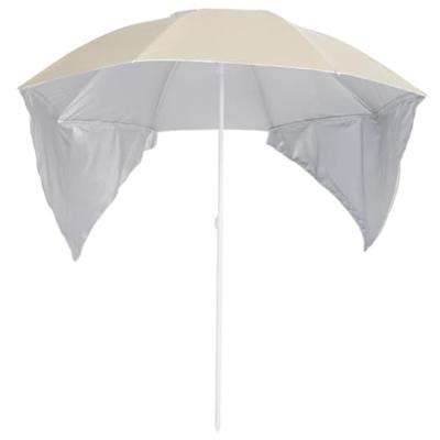 Strandparasol met zijwanden 215 cm zandkleurig Strandparasol met zijwanden 215 cm zandkleurig