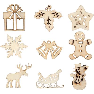 Creativ Company Hout decoratie, kerstmis, afm 28 mm, 45 stuk/ 1 doos