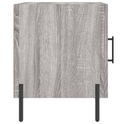 Nachtkastjes 2 st 40x40x50 cm bewerkt hout grijs sonoma eiken