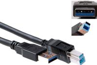 USB 3.0 printerkabel 5 meter USB A-B zwart - thumbnail