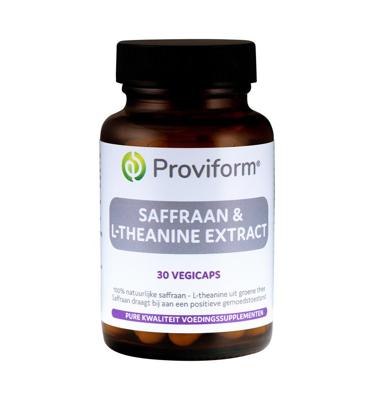 Proviform Saffraan 30mg active & theanine 100mg 30 Vegetarische capsules