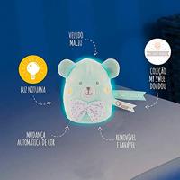 Chicco Nachtlamp Beer Junior 7 X 9 Cm Velours Lichtbruin/blauw - thumbnail