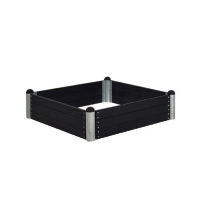 Vierkante Moestuinbak Zwart Hout 140 x 140 CM