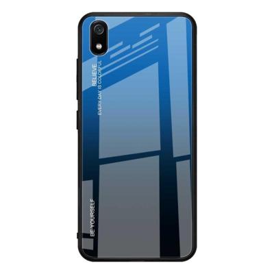 Voor Xiaomi Redmi 7A gradiënt kleur glas geval (blauw) Voor Xiaomi Redmi 7A gradiënt kleur glas geval (blauw)