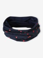 Meisjes snood met print marineblauw - thumbnail