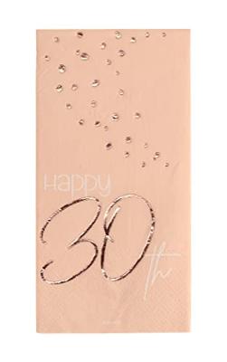 Servetten 30 Jaar Elegant Blush (10st)