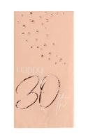 Servetten 30 Jaar Elegant Blush (10st) - thumbnail