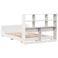 Bedframe zonder matras massief grenenhout wit 120x190 cm - thumbnail