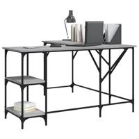 Bureau 139x139x75 cm bewerkt hout grijs sonoma eikenkleurig - thumbnail