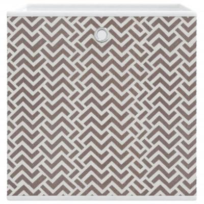 VidaXL Opbergboxen 4 st inklapbaar 32x32x32 cm ongeweven stof bruin VidaXL Opbergboxen 4 st inklapbaar 32x32x32 cm ongeweven stof bruin