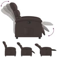 Fauteuil verstelbaar stof donkerbruin - thumbnail