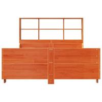 Bed met boekenkast zonder matras hout wasbruin 160x200 cm - thumbnail