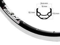 Ryde Velg 28 zac19r 36g/14 zwart - thumbnail