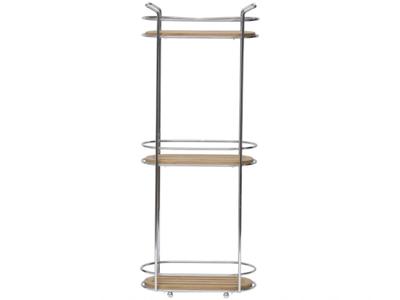 Bamboe Staand Doucherek 24x13x62cm - 3 Laags Badkamerrek - Badkamer - Doucherek