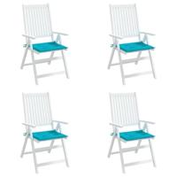 VidaXL Tuinstoelkussens 4 st 50x50x4 cm stof turquoise - thumbnail
