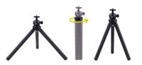 DÖRR Vagabond Ministatief 1/4 inch Werkhoogte: 23-106 cm Zwart Kogelkop - thumbnail